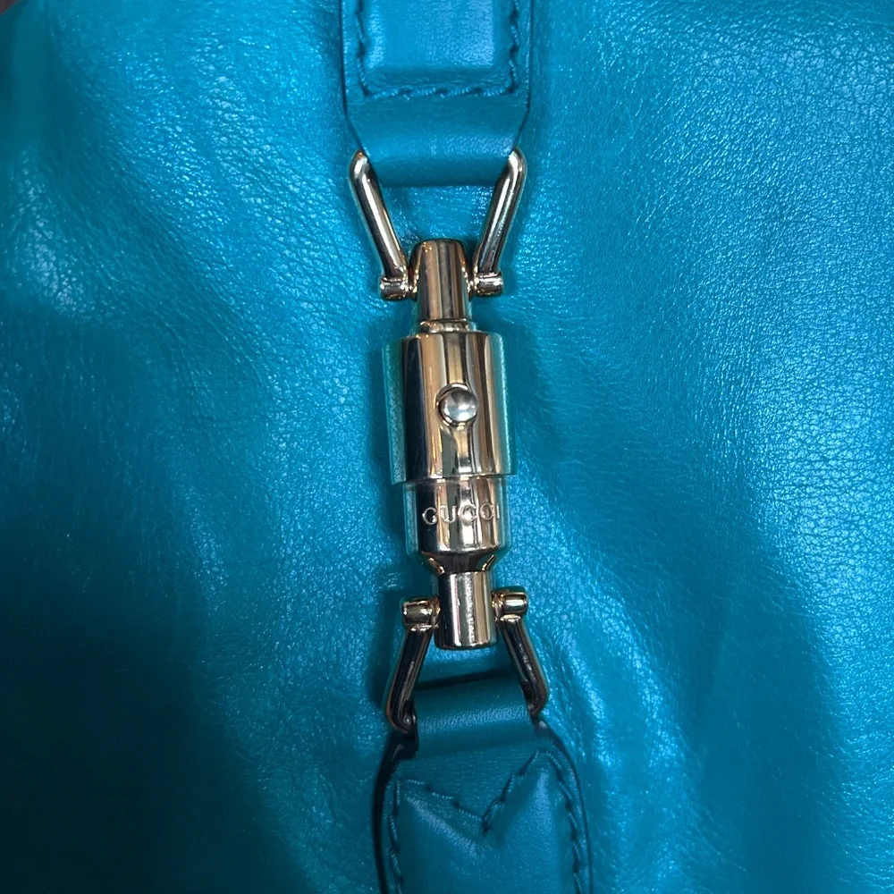 Gucci Turquoise Green Jackie O Tassel Hobo Bag - Picture 8 of 14